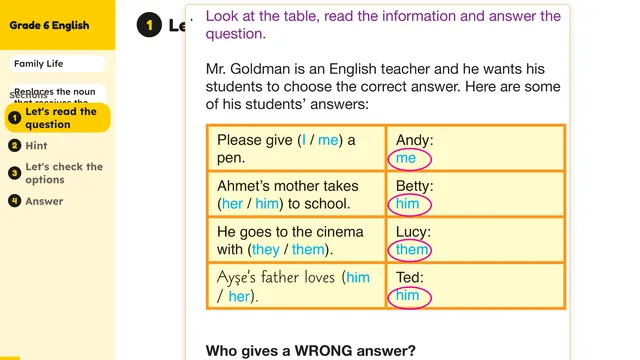 Beyond English 6 Test Book Test 1269199 Soru 7