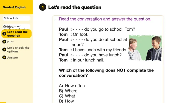 Beyond English 6 Test Book Test 1269200 Soru 2
