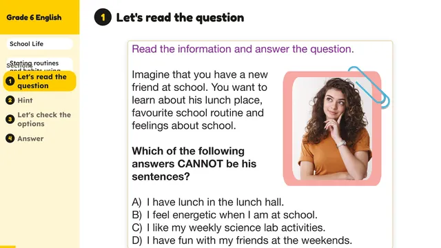 Beyond English 6 Test Book Test 1269200 Soru 5