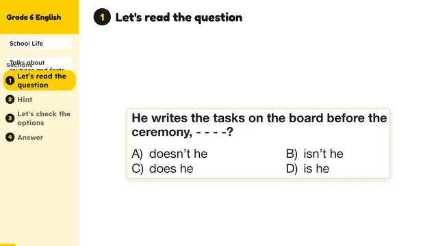 Beyond English 6 Test Book Test 1269201 Soru 18