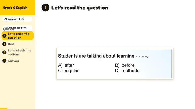 Beyond English 6 Test Book Test 1269201 Soru 4