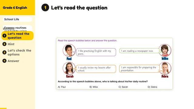 Beyond English 6 Test Book Test 1269203 Soru 1