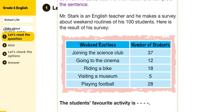 Beyond English 6 Test Book Test 1269203 Soru 7
