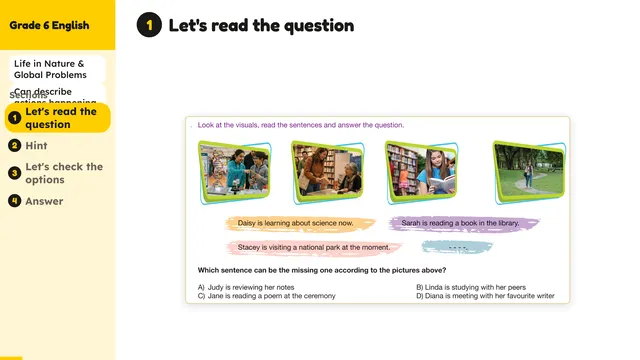 Beyond English 6 Test Book Test 1269204 Soru 8