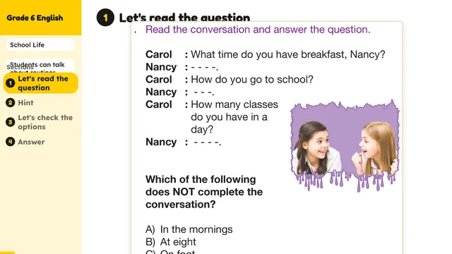 Beyond English 6 Test Book Test 1269205 Soru 2