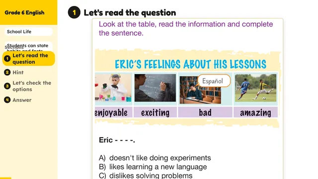 Beyond English 6 Test Book Test 1269205 Soru 4