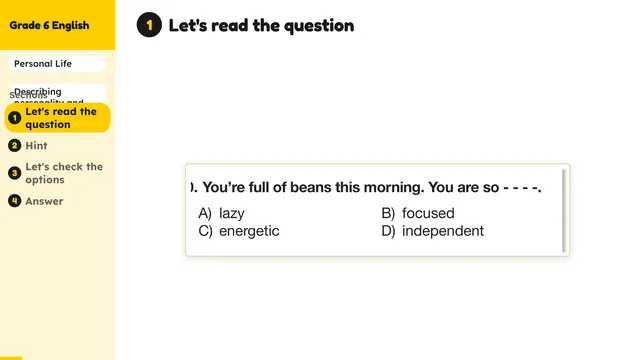 Beyond English 6 Test Book Test 1269207 Soru 10