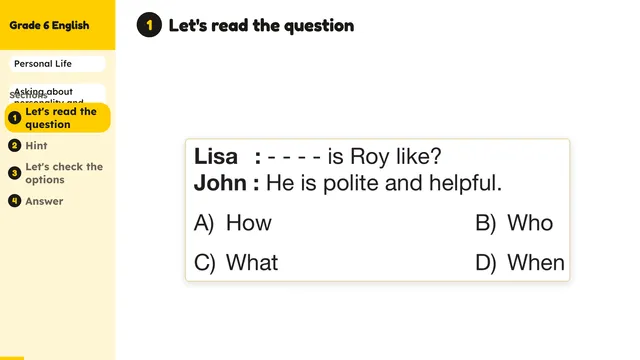 Beyond English 6 Test Book Test 1269207 Soru 15