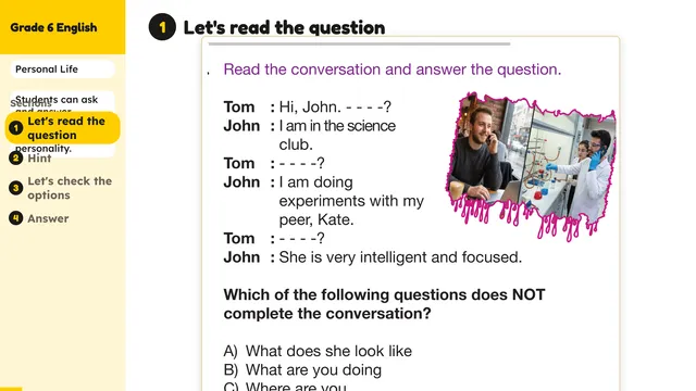 Beyond English 6 Test Book Test 1269208 Soru 5