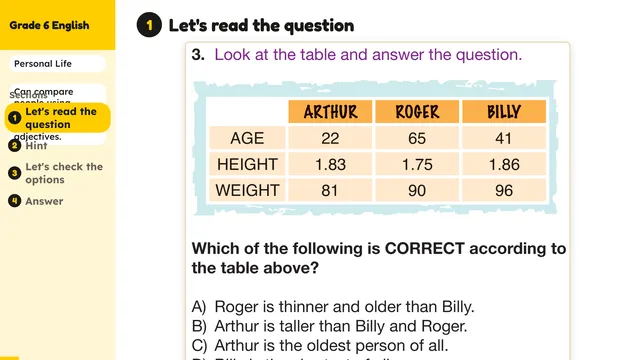 Beyond English 6 Test Book Test 1269209 Soru 3