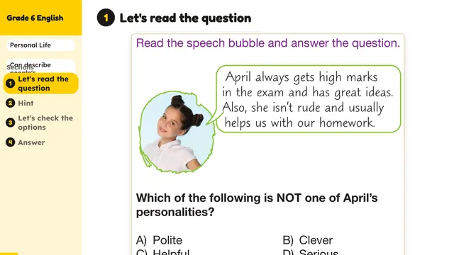 Beyond English 6 Test Book Test 1269209 Soru 4