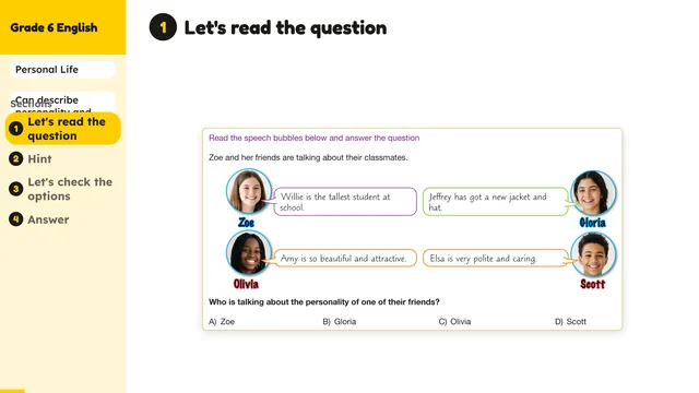 Beyond English 6 Test Book Test 1269210 Soru 1