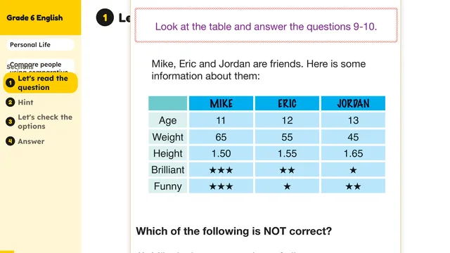 Beyond English 6 Test Book Test 1269210 Soru 9
