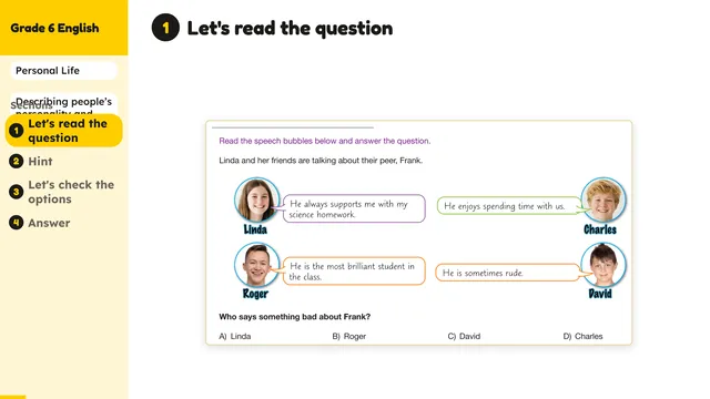 Beyond English 6 Test Book Test 1269211 Soru 1