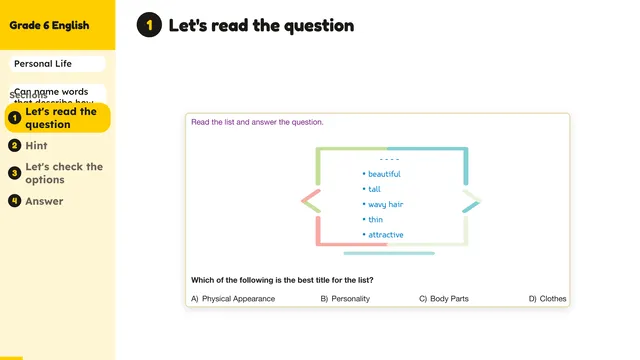 Beyond English 6 Test Book Test 1269212 Soru 1