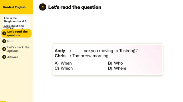 Beyond English 6 Test Book Test 1269213 Soru 14
