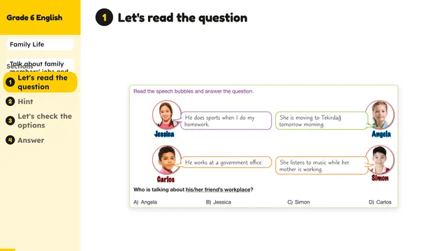 Beyond English 6 Test Book Test 1269216 Soru 1