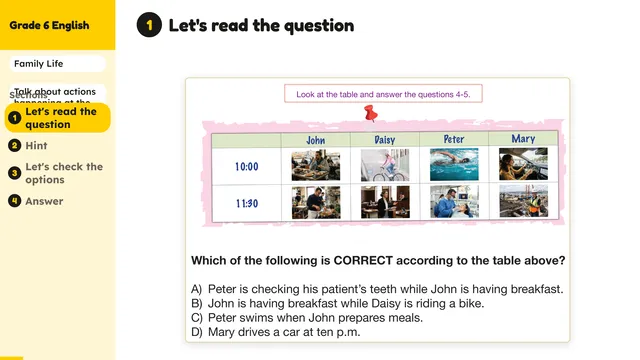 Beyond English 6 Test Book Test 1269216 Soru 4