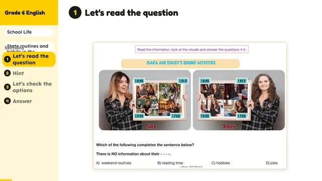 Beyond English 6 Test Book Test 1269217 Soru 5