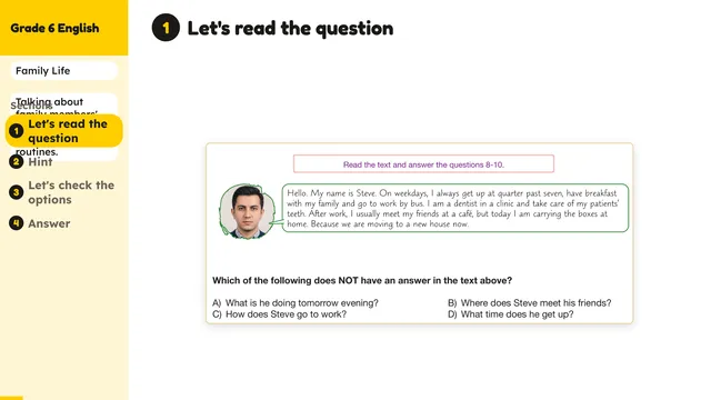 Beyond English 6 Test Book Test 1269217 Soru 8