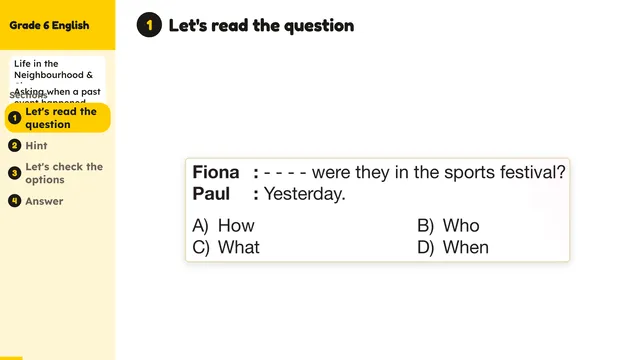 Beyond English 6 Test Book Test 1269219 Soru 15