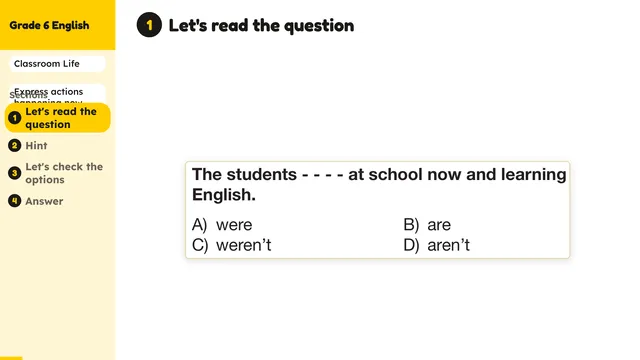 Beyond English 6 Test Book Test 1269219 Soru 16