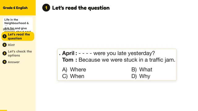 Beyond English 6 Test Book Test 1269219 Soru 20