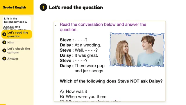 Beyond English 6 Test Book Test 1269220 Soru 2