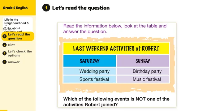 Beyond English 6 Test Book Test 1269220 Soru 7