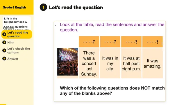 Beyond English 6 Test Book Test 1269221 Soru 6