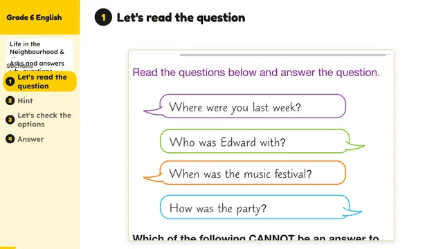 Beyond English 6 Test Book Test 1269222 Soru 3