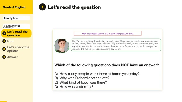 Beyond English 6 Test Book Test 1269223 Soru 8