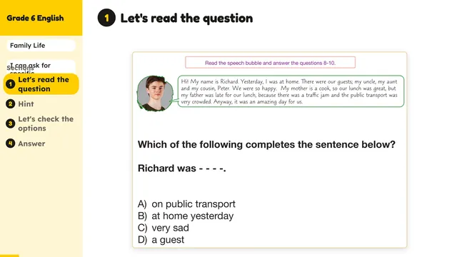 Beyond English 6 Test Book Test 1269223 Soru 9