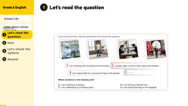Beyond English 6 Test Book Test 1269224 Soru 2