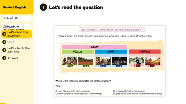 Beyond English 6 Test Book Test 1269224 Soru 4