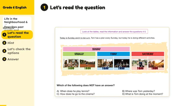Beyond English 6 Test Book Test 1269224 Soru 5
