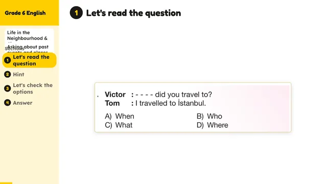 Beyond English 6 Test Book Test 1269225 Soru 14