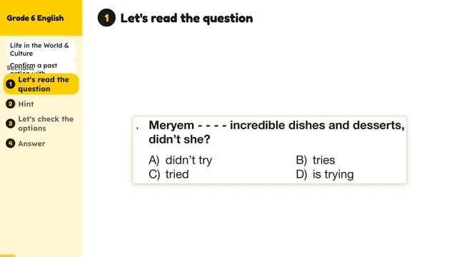 Beyond English 6 Test Book Test 1269225 Soru 16