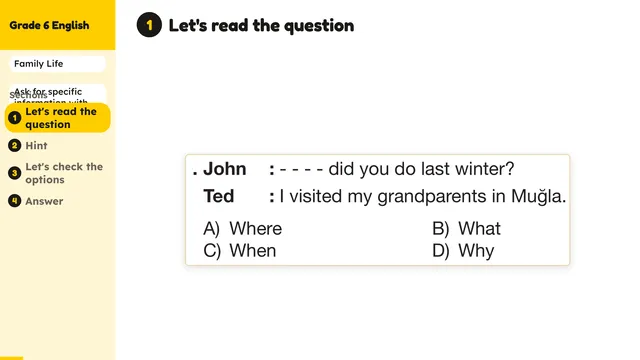 Beyond English 6 Test Book Test 1269225 Soru 20