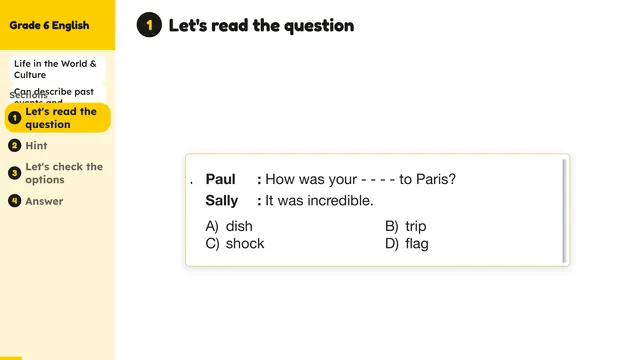 Beyond English 6 Test Book Test 1269225 Soru 7