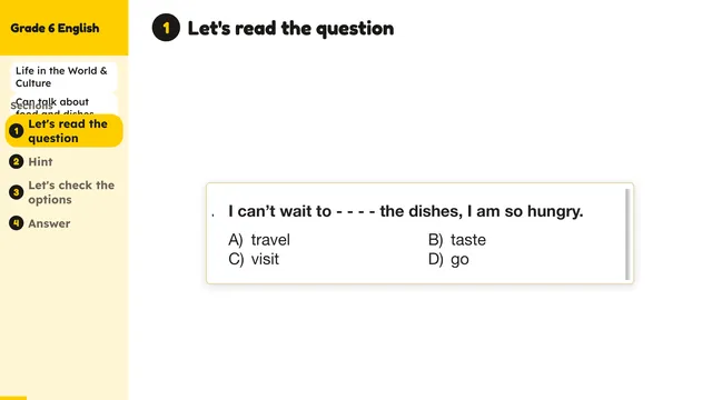 Beyond English 6 Test Book Test 1269225 Soru 9