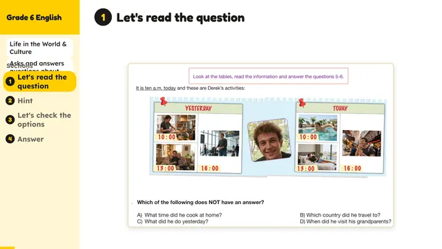 Beyond English 6 Test Book Test 1269226 Soru 6