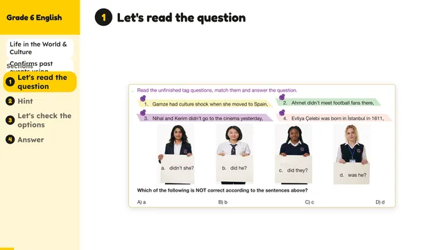 Beyond English 6 Test Book Test 1269226 Soru 7