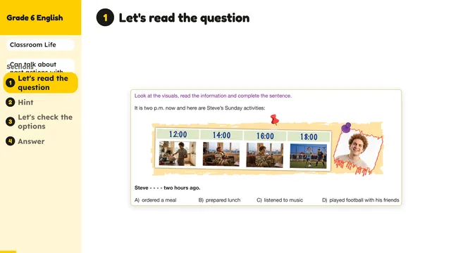 Beyond English 6 Test Book Test 1269228 Soru 1
