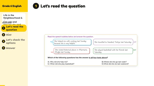 Beyond English 6 Test Book Test 1269230 Soru 9
