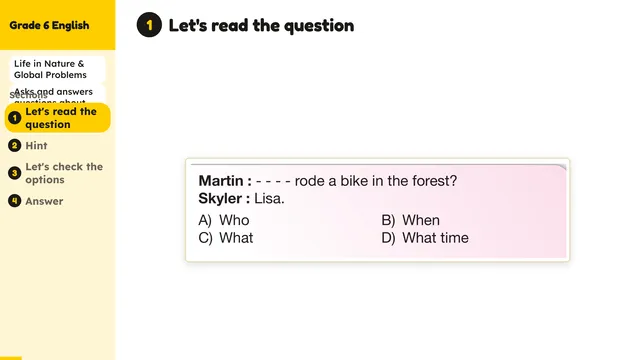 Beyond English 6 Test Book Test 1269231 Soru 11