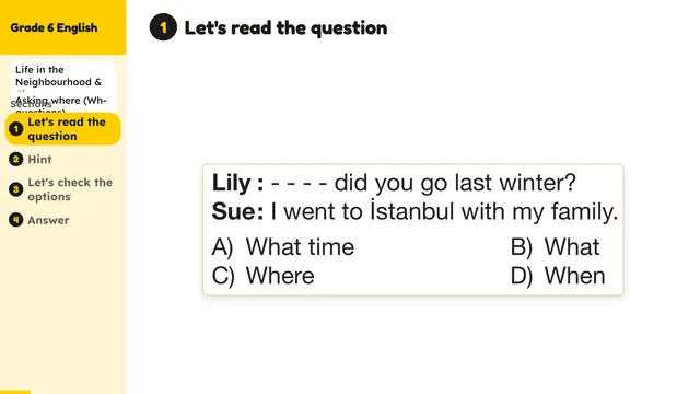Beyond English 6 Test Book Test 1269231 Soru 18
