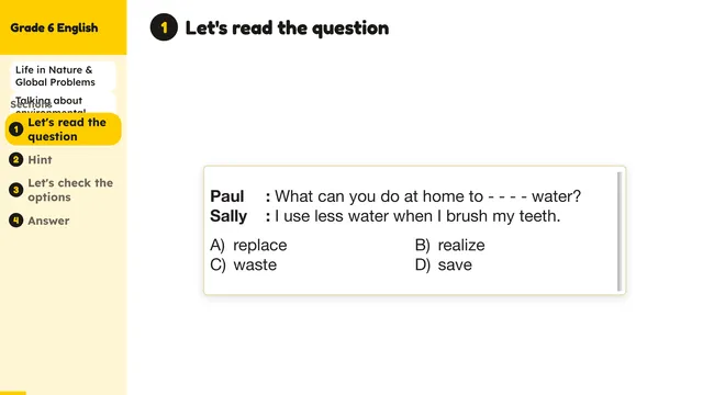 Beyond English 6 Test Book Test 1269231 Soru 8