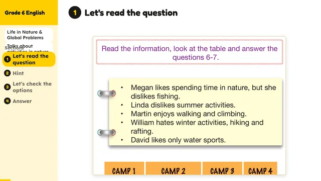 Beyond English 6 Test Book Test 1269233 Soru 6