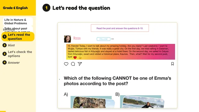 Beyond English 6 Test Book Test 1269234 Soru 9